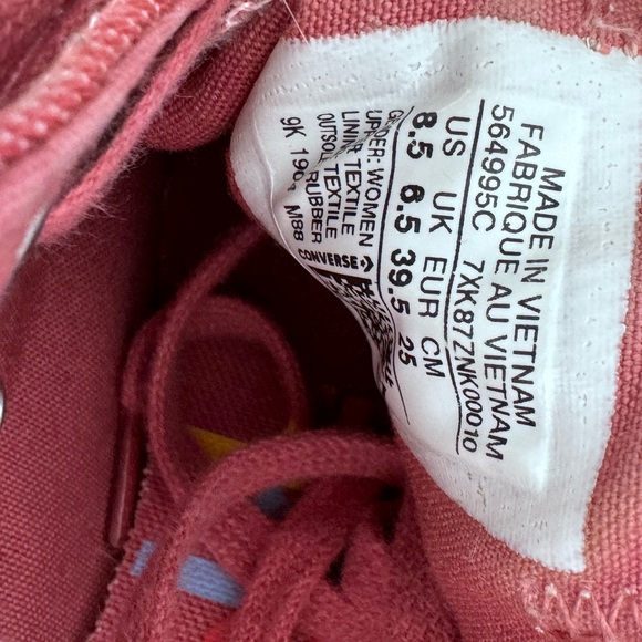 Converse Chucks Plateau Pink Chuck Taylor All Star Rainbow - Picture 3 of 6